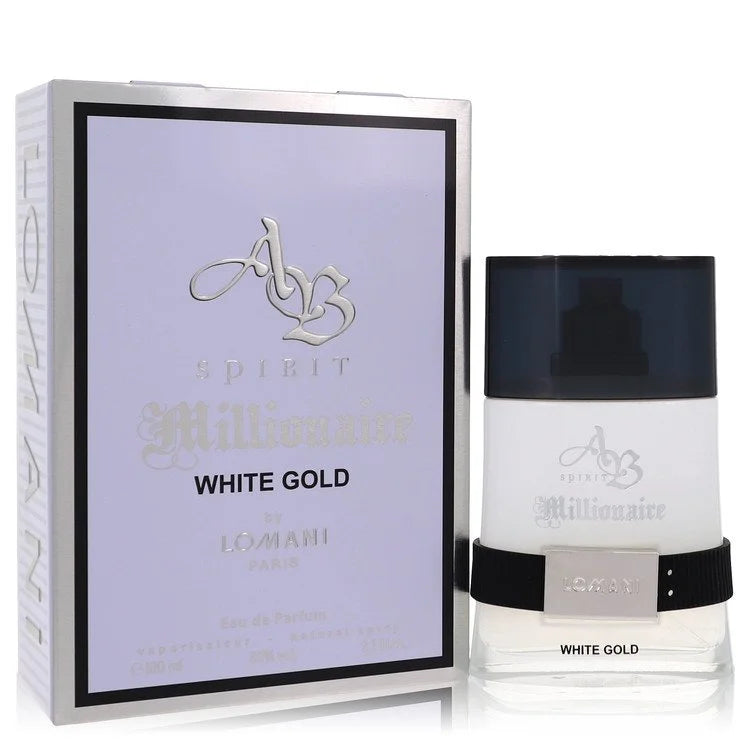 Ab Spirit Millionaire White Gold Eau De Parfum Spray By Lomani 3.3 oz Eau De Parfum Spray