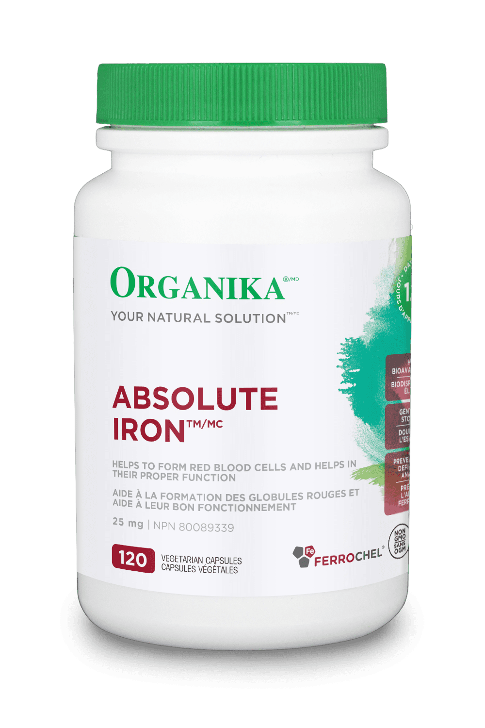 Organika ABSOLUTE IRON (FERROCHEL) 25MG 120VCAP