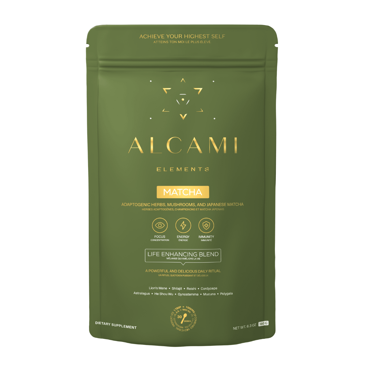 Alcami Elements Life Enhancing Blend - MATCHA 180 g