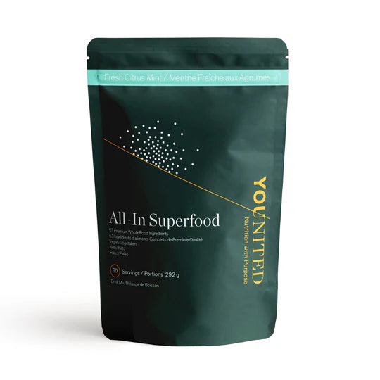 YOUNITED All-in Organic Superfood 292g Citrus Mint