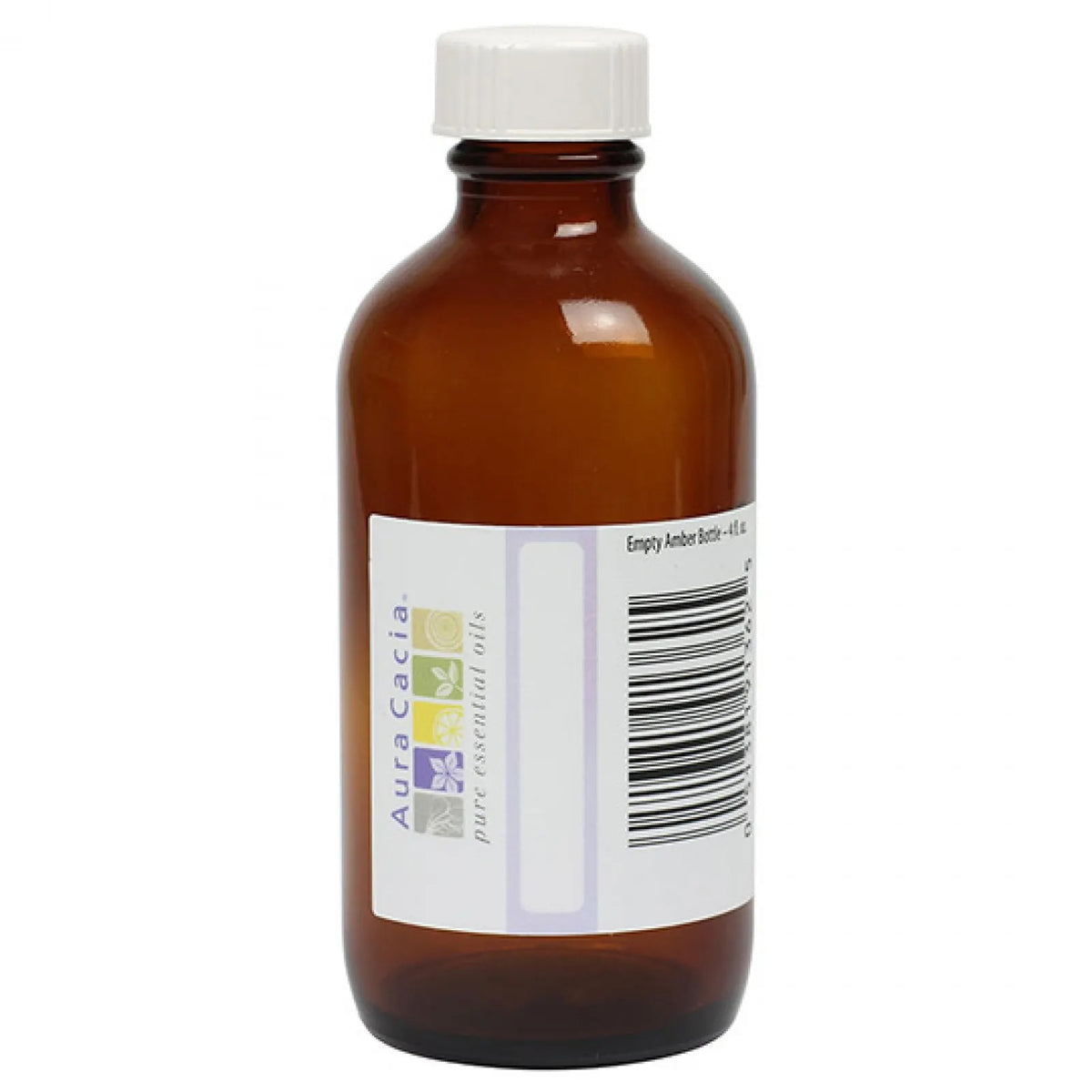Aura Cacia - Amber Glass Bottle w/Cap - Empty - 118ml