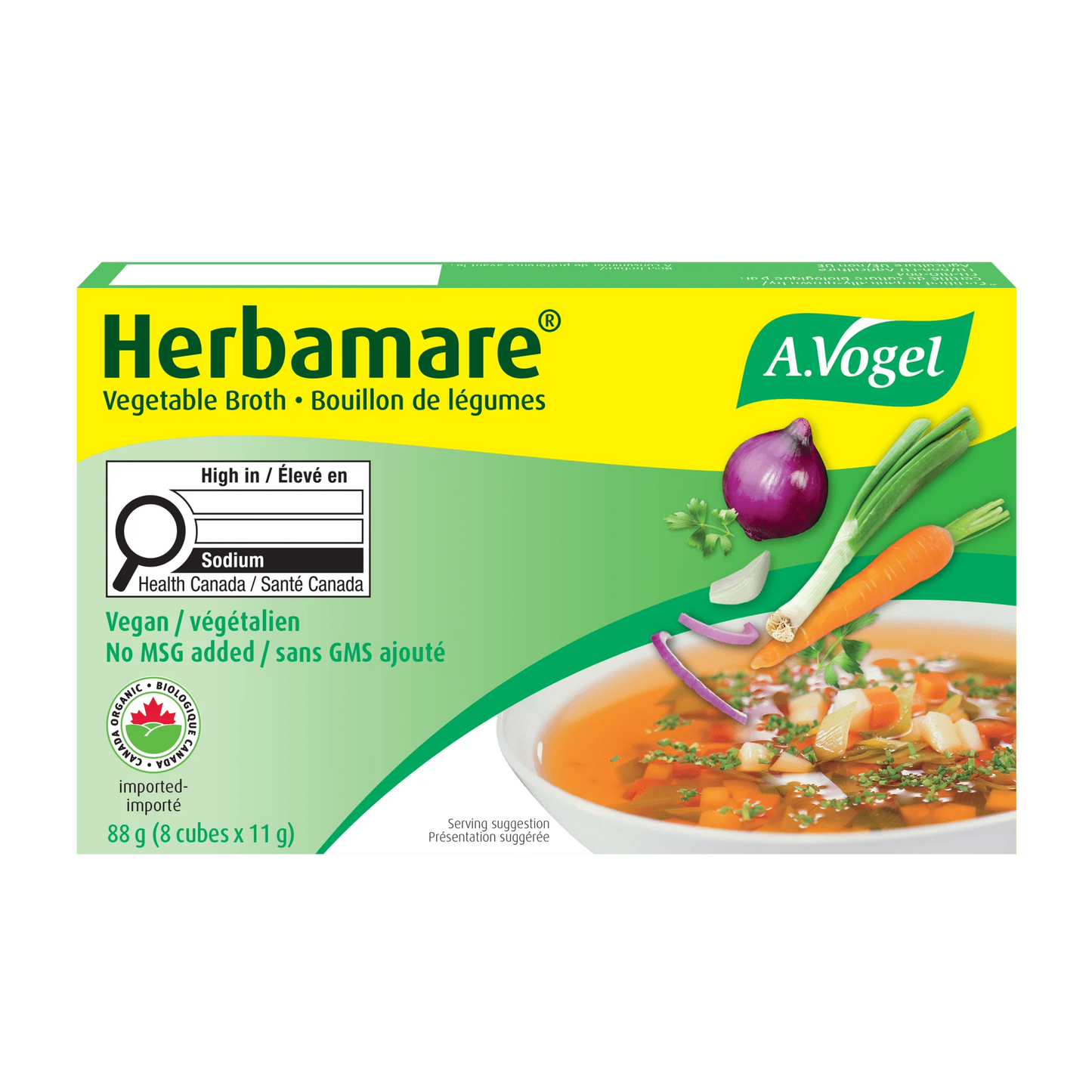 A.VOGEL - HERBAMARE VEGETABLE BROTH - REGULAR (CASE PK) - 12 x 88 G