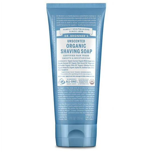 DR BRONNER'S    Shave Soaps    DR BRONNER'S    Shave Soaps    Org Unscented Shave Soap 207mL