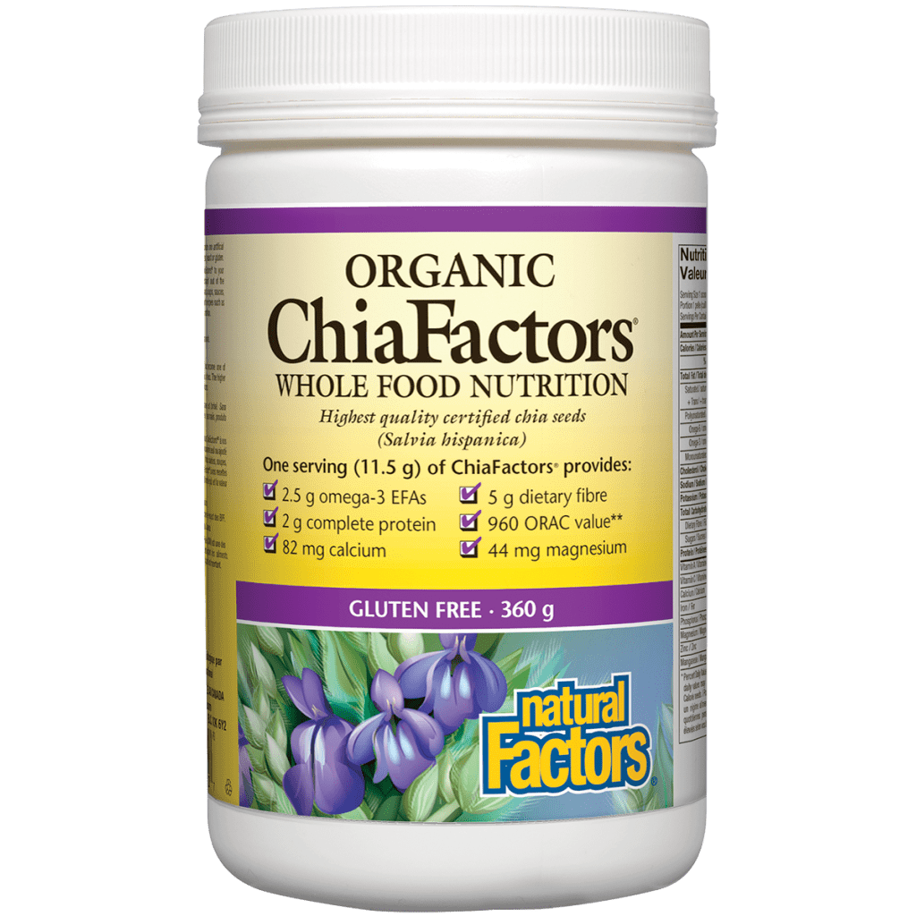 Natural Factors Organic ChiaFactors Whole Food Nutrition 360 g seedseed