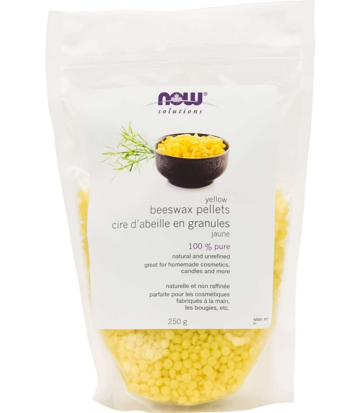 NOW Beeswax Pellets, Natural Yellow 250g