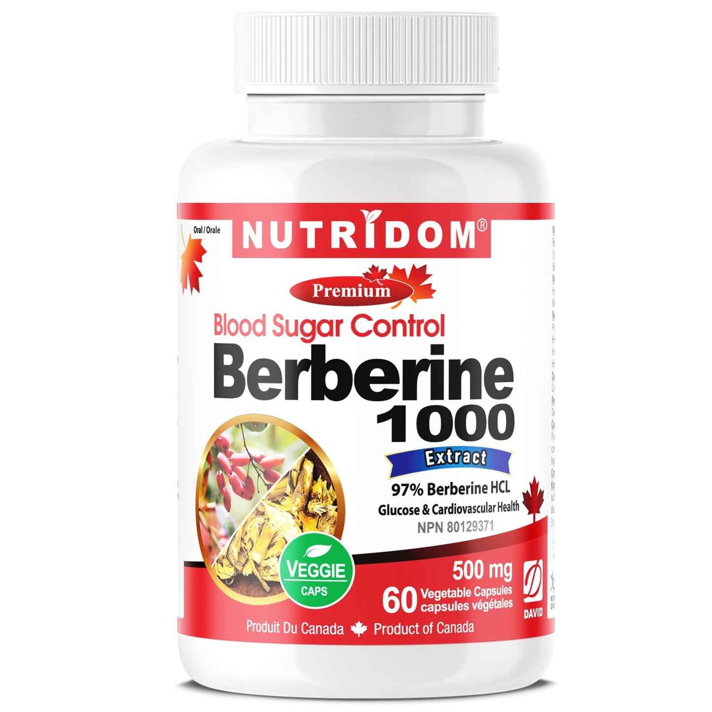 NUTRIDOM® Berberine 1000 60 Vcaps