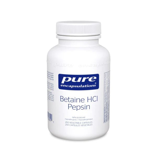 PURE ENCAPSULATIONS_Betaine HCl Pepsin _250 caps