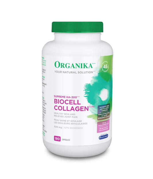 Organika   BIOCELL COLLAGEN HA300 500MG 180CAP