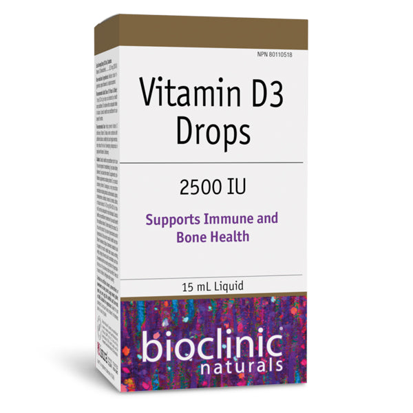 BioClinic Vitamin D3 Drops · 2500 IU 15 ml Liquid