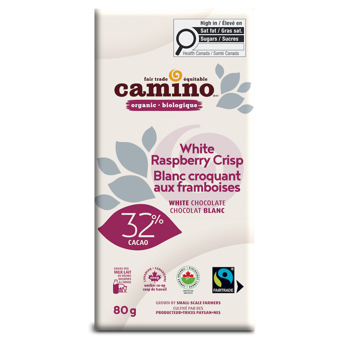 Camino - Organic White Raspberry Crisp 80g (Case of 14)