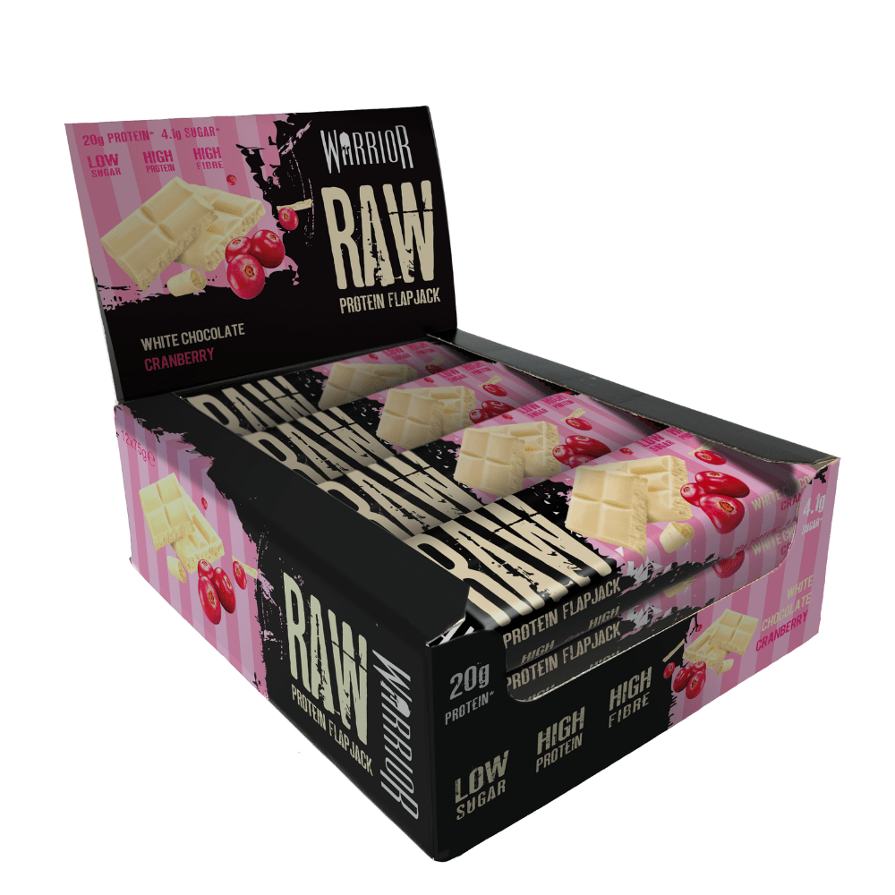 WARRIOR RAW PROTEIN BAR 12/box WHITE CHOCOLATE CRANBERRY