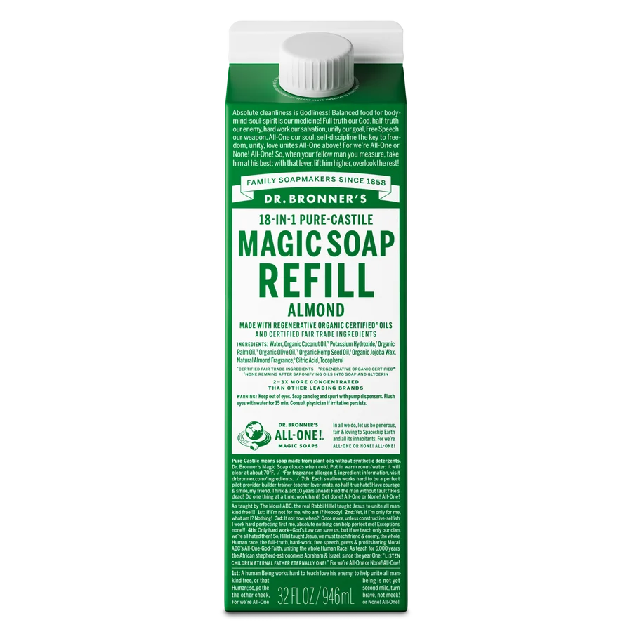 Dr. Bronner's - Organic Almond Oil Soap Refill 946mL