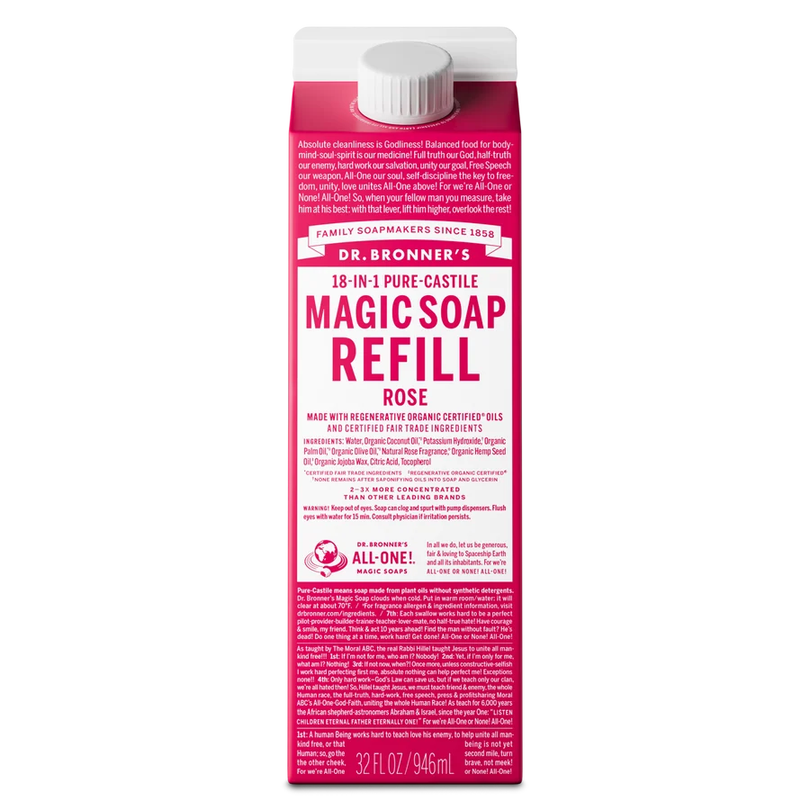 Dr. Bronner's - Organic Rose Soap Refill 946mL
