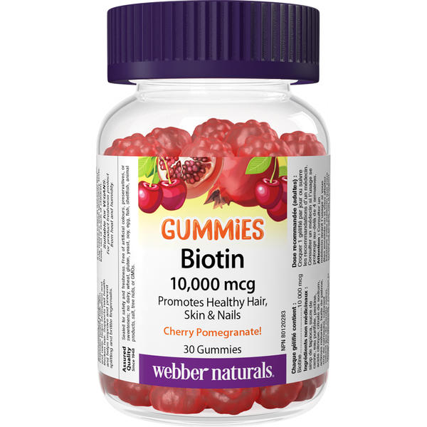 Webber Naturals - Biotin 10,000 mcg 30 Gummies