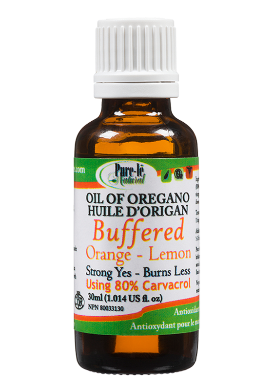 Pure-l? Pure-l? Natural Buffered Oil of Oregano Flavour: Orange Lemon
Container Size: 30 mL Each