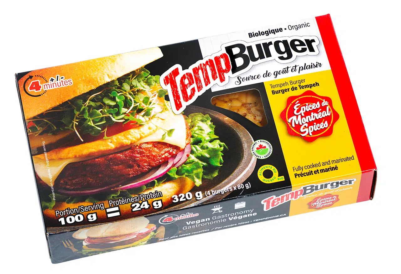 TEMPEHINE - Patties 80g, 20% Protein, Organic *Special Order* 48ct