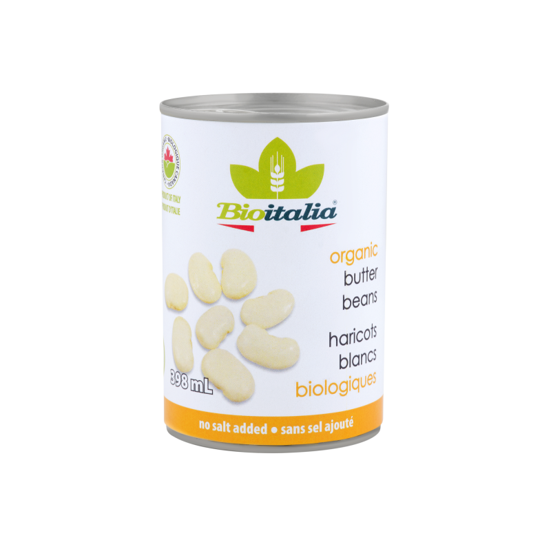 BIOITALIA CANNED - Butter Beans, Organic (Italy) (can) 398ml
