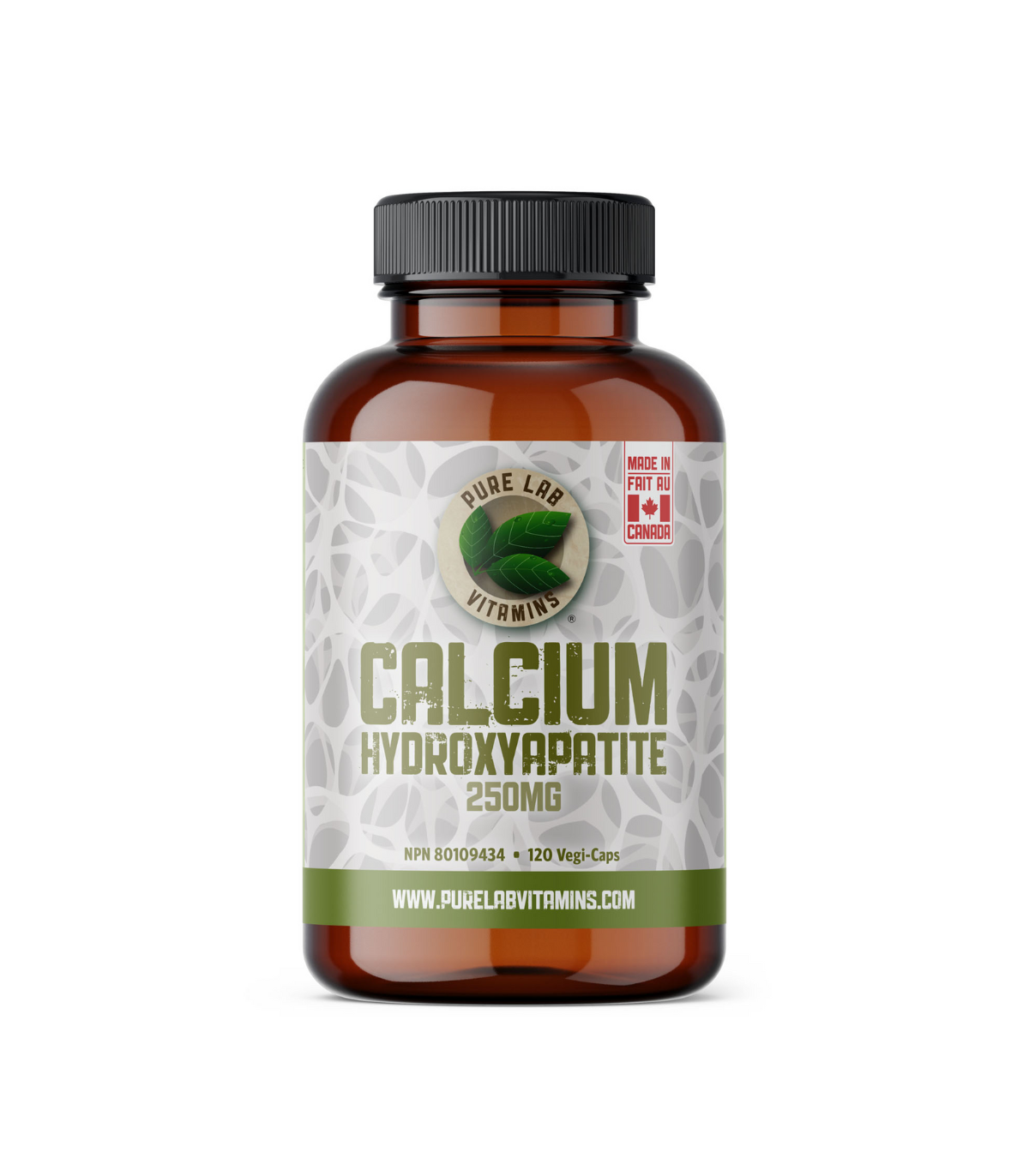 Pure Lab Vitamins Calcium Hydroxyapatite 250mg - 120 vegi caps