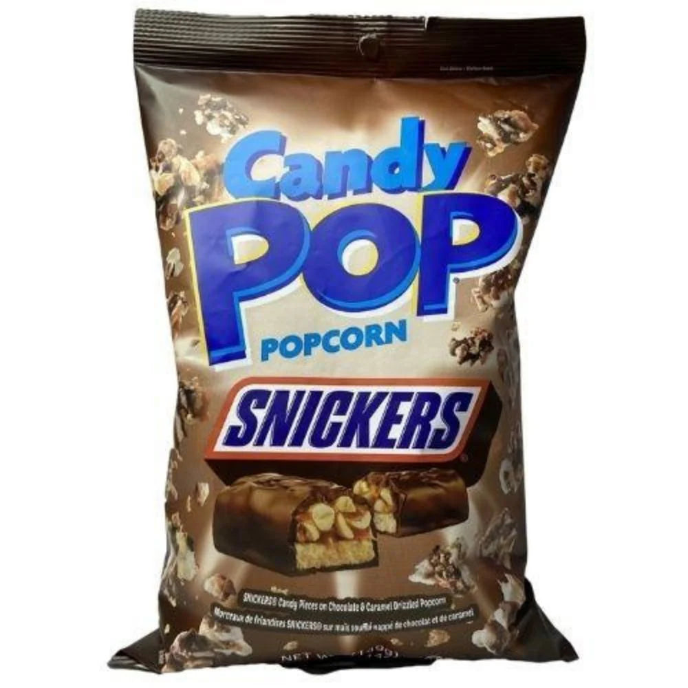 Snax Sational Snax Candy Pop Popcorn Flavour: Snickers
Container Size: 149 g Case of 12