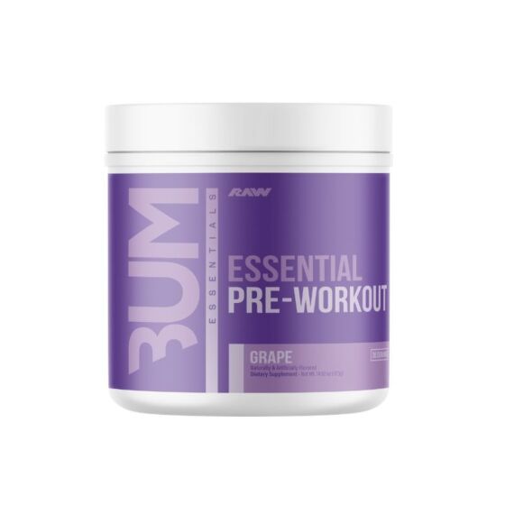 Raw Nutrition CBUM Essential Pre-Workout Flavour: Grape
Container Size: 30 Servings Each