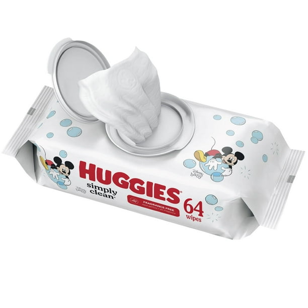 HUGGIES SIMPLY CLEAN BABY WIPES UNS SOFT PK 64