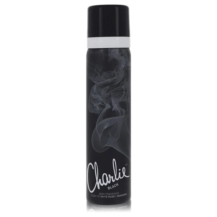 Charlie Black Body Fragrance Spray By Revlon 2.5 oz Body Fragrance Spray