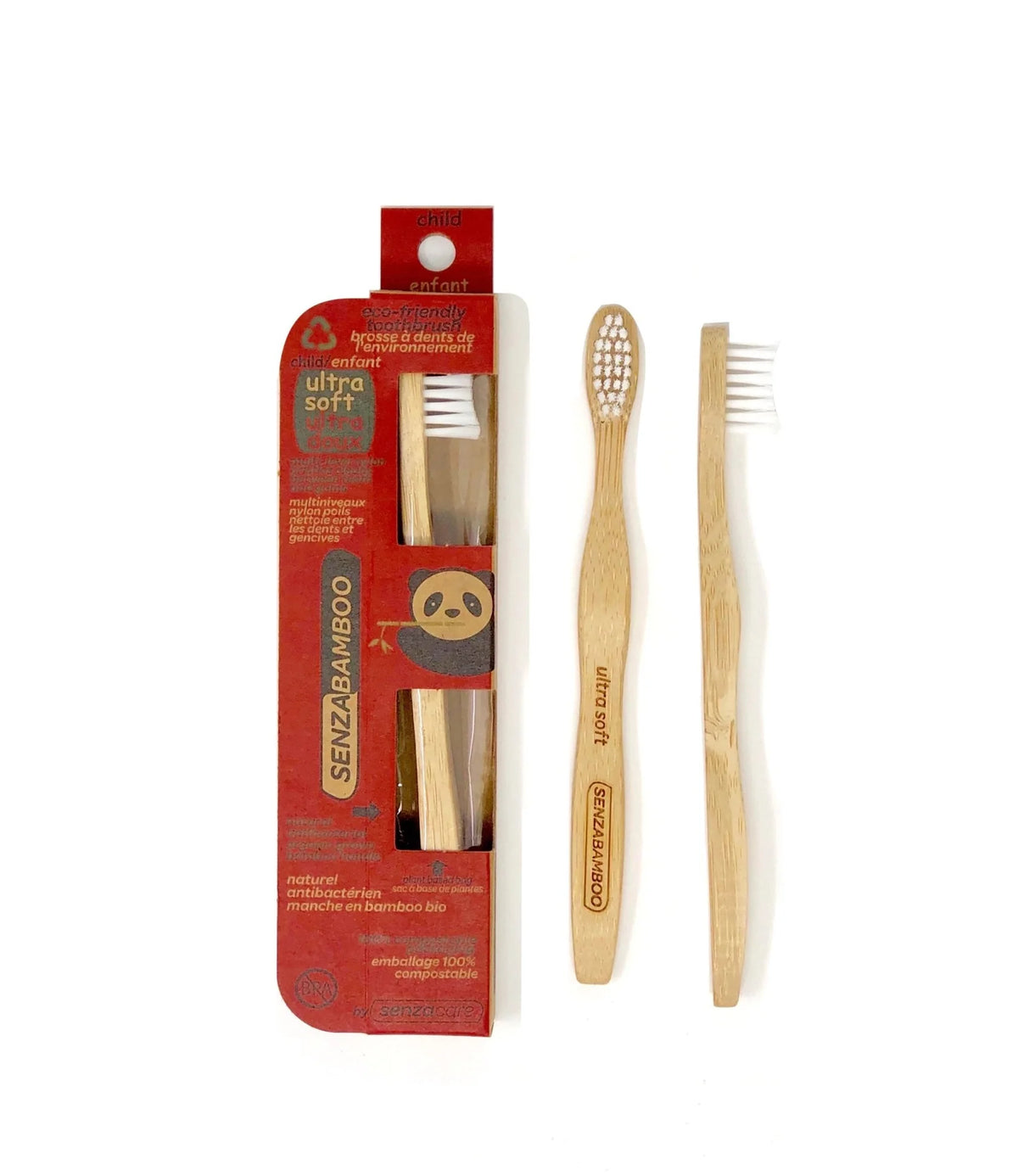 SENZABAMBOO - Child Ultra Soft Bamboo Toothbrush - 6 x 1ea