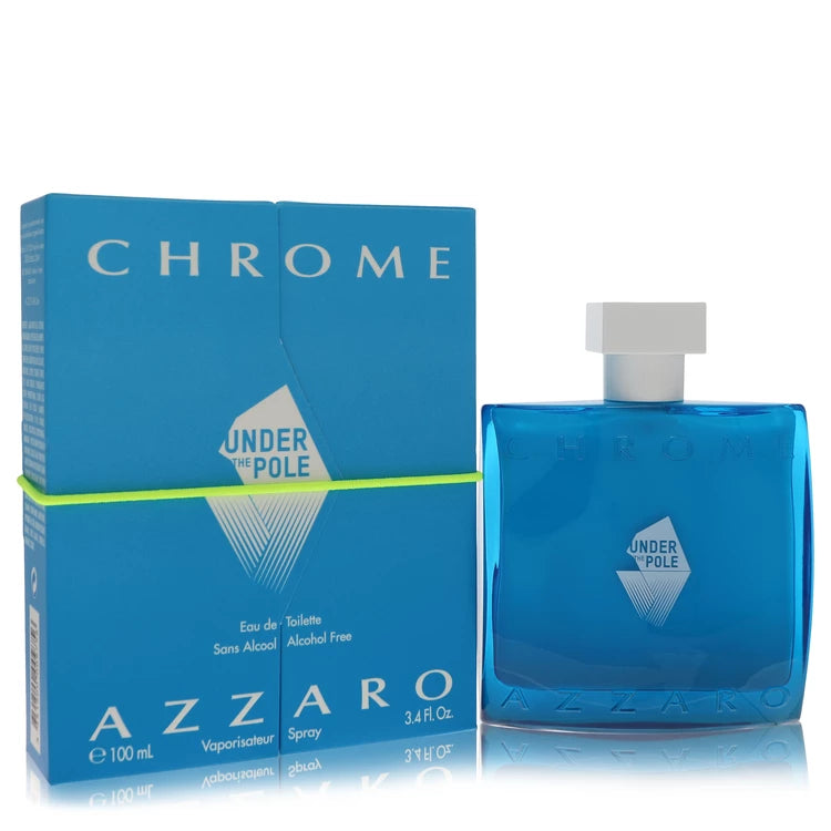 Chrome Under The Pole Eau De Toilette Spray (Alcohol Free) By Azzaro 3.4 oz Eau De Toilette Spray