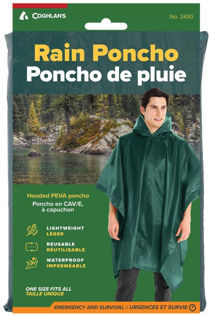 COGHLANS RAIN PONCHO GREEN pack of 6