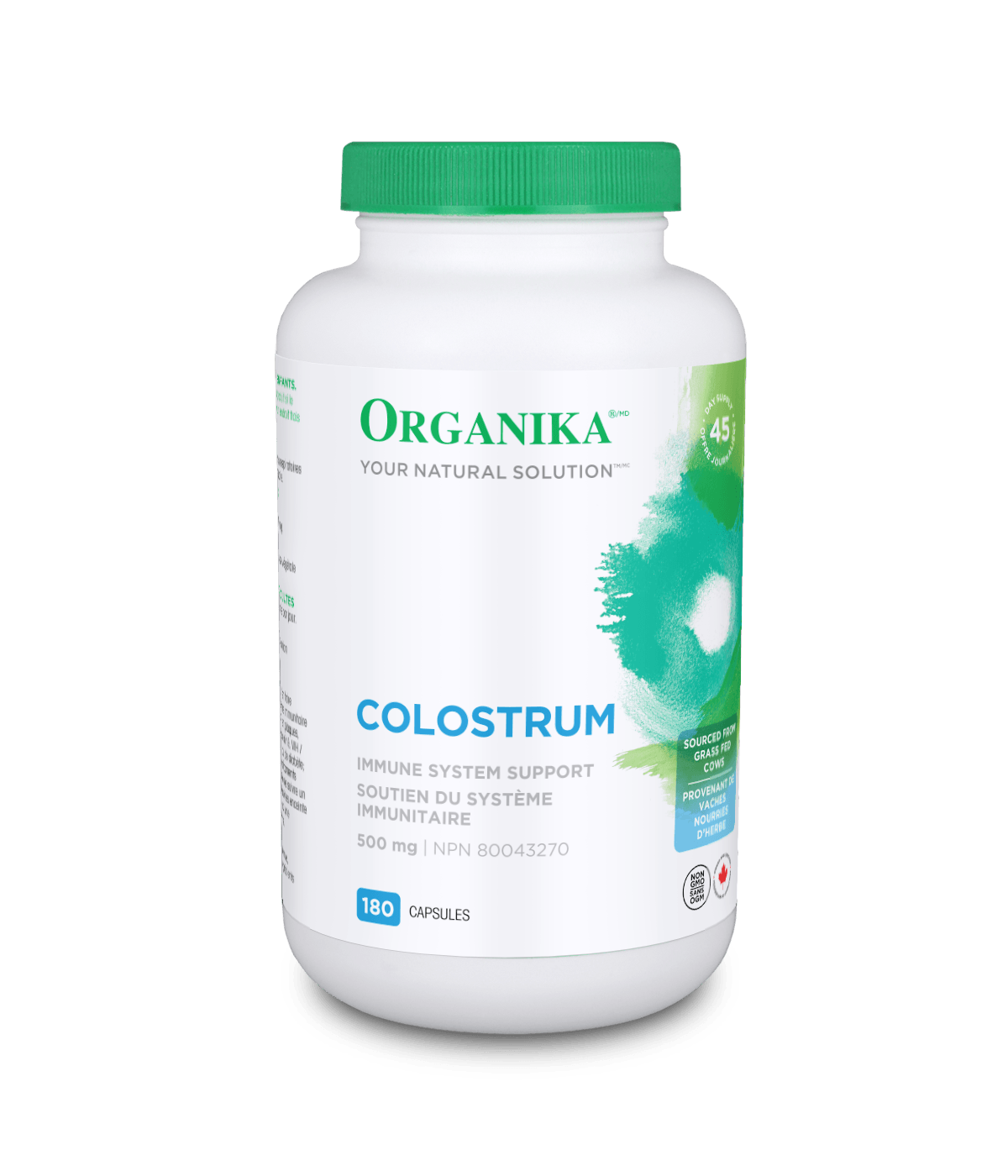 Organika   COLOSTRUM BOVINE 500MG 180CAP