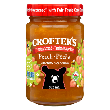 Crofter's Organic - Peach w-/cane sug. 383ml