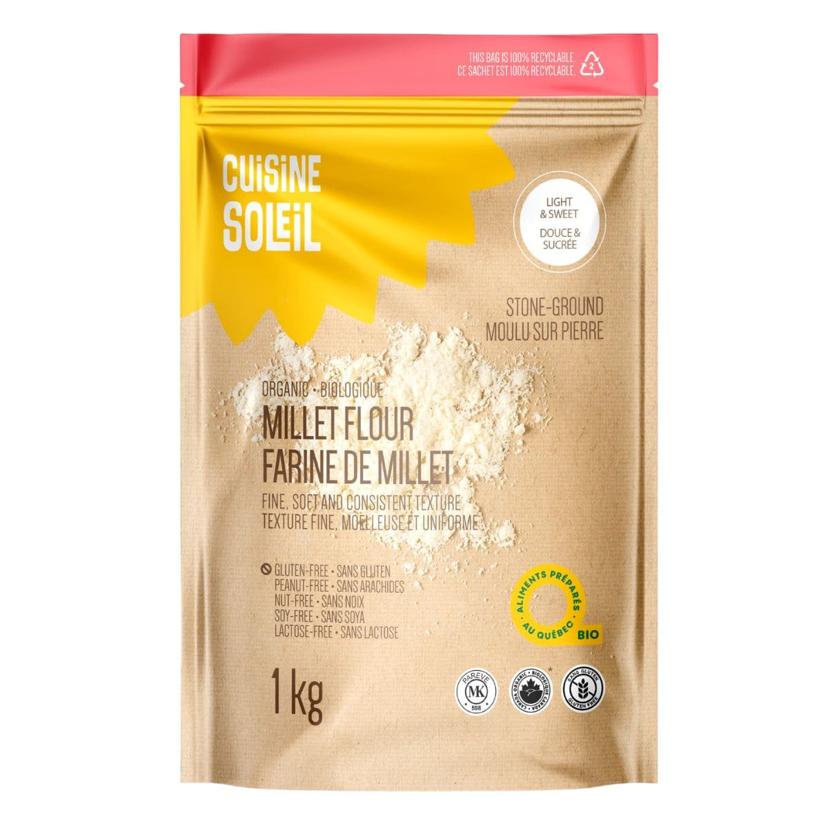 CUISINE SOLEIL Org Millet Flour 1kg
