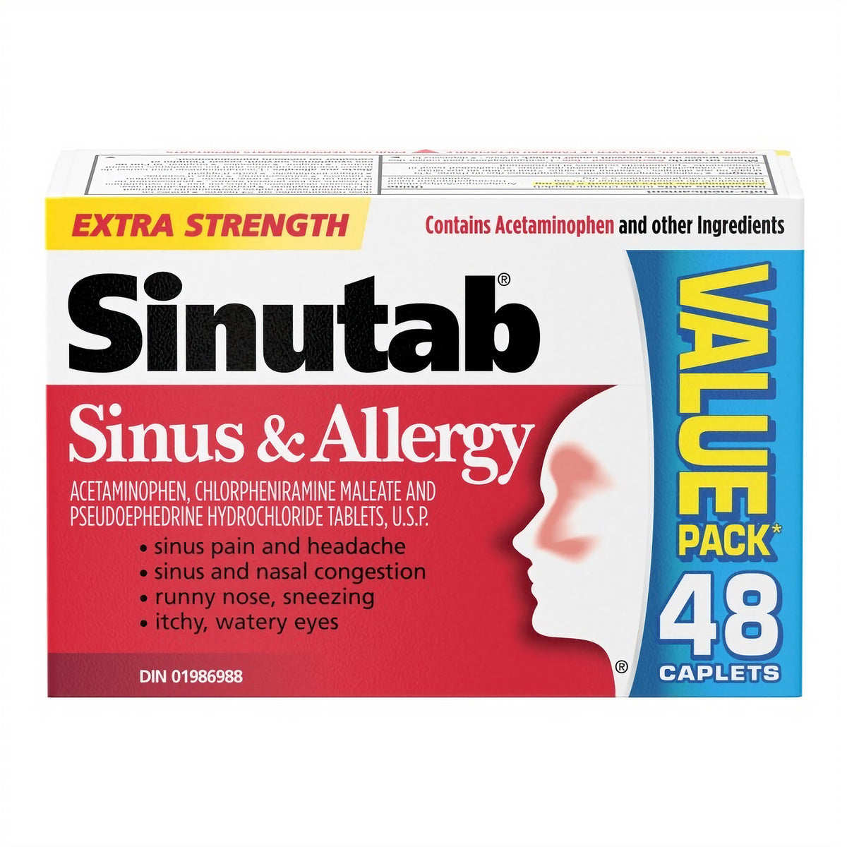 SINUTAB ALERGY & SINUS XST TB 48 TABLET