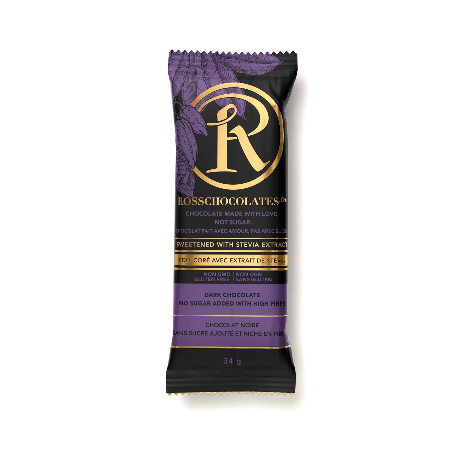 ROSS CHOCOLATES Dark Chocolate Bars 34g*12