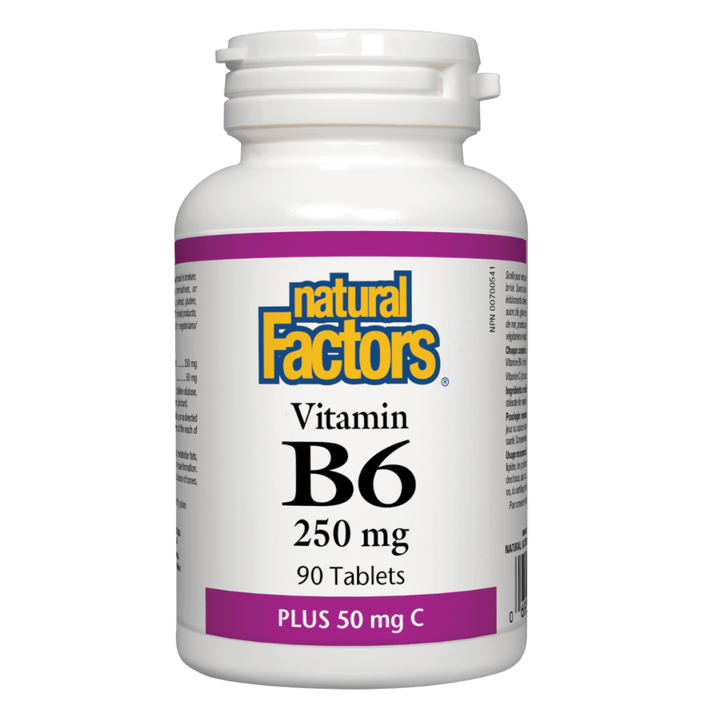 Natural Factors   Vitamin B6 250 mg Plus 50 mg C   90 tabstabs