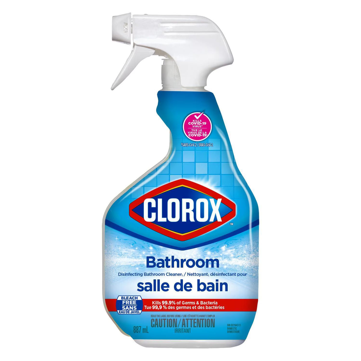 CLOROX DISINFECTING BATHROOM CLEANER SP 887ML SPRAY pack of 9