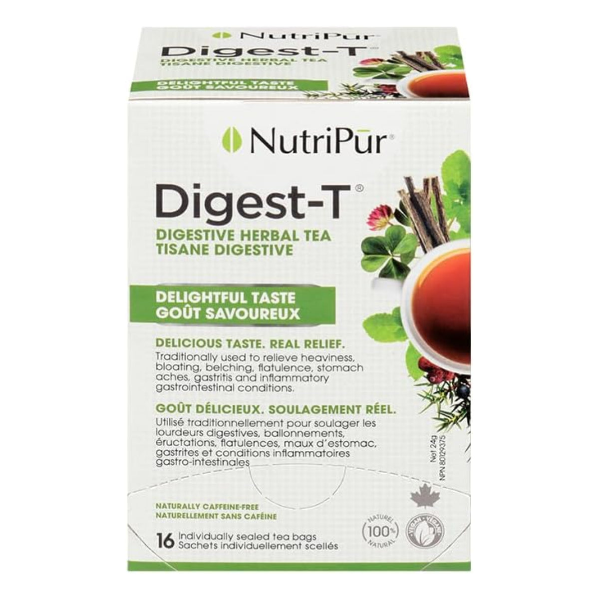Nutripur - Digest-T - Digestive Herbal Tea - 16bg