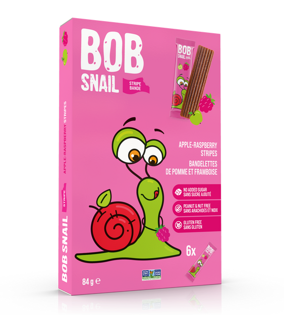 Bob Snail Apple-Raspberry Stripes 7 x 84g