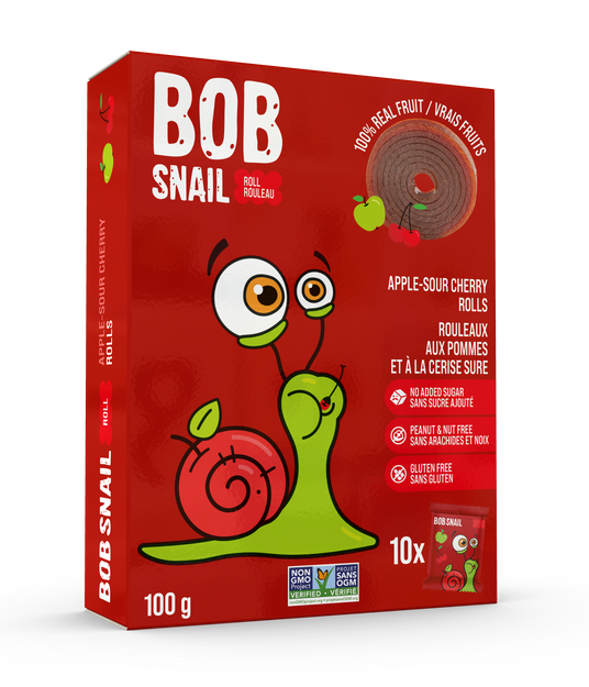 Bob Snail Apple-Sour Cherry Rolls 5 x 100g