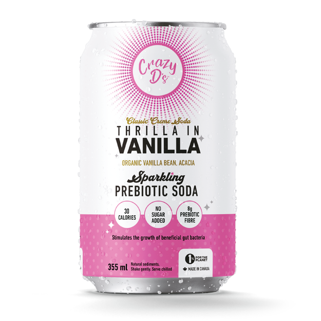 Crazy D's Prebiotic Soda Vanilla Creme 355 mL