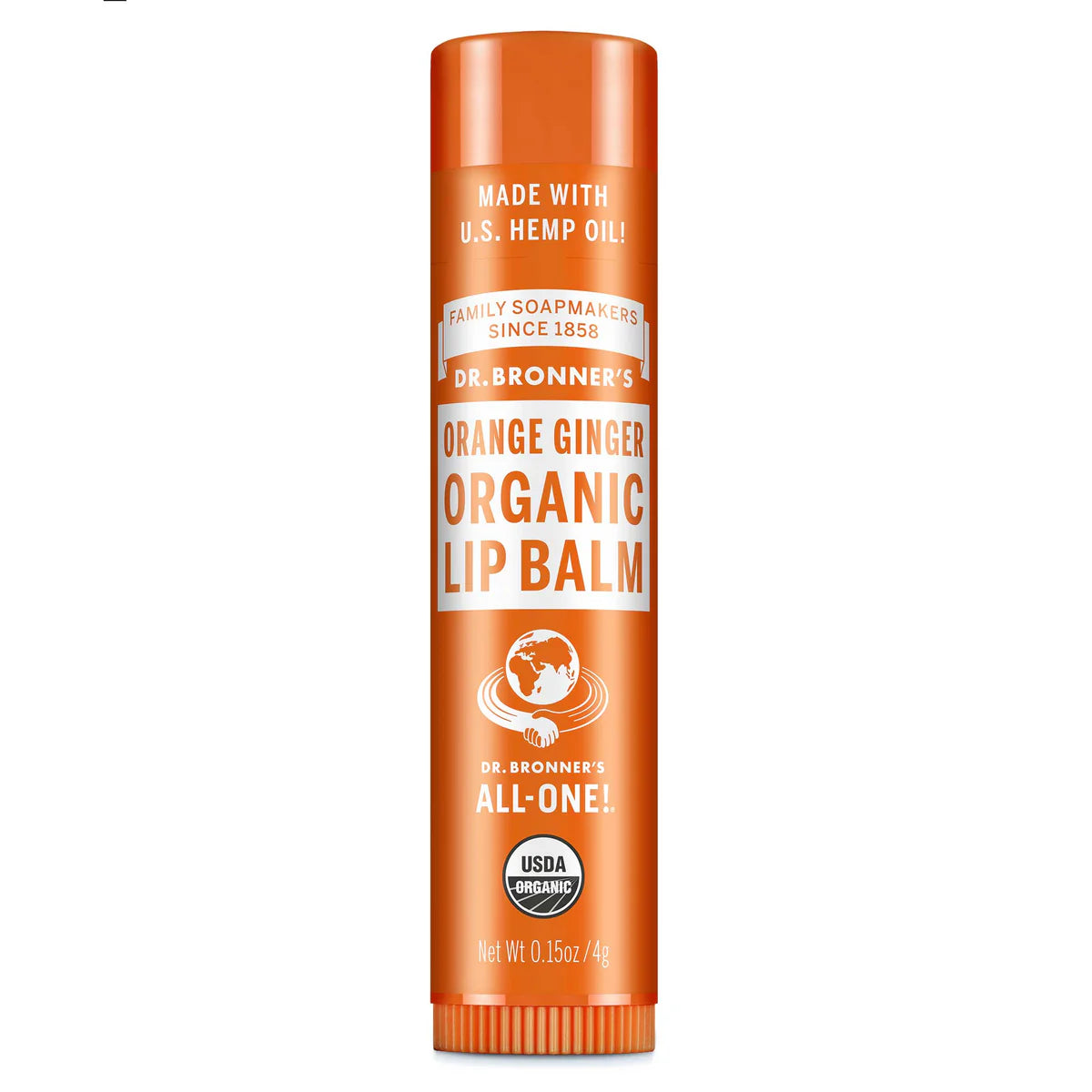 DR. BRONNER LIP BALM - CANADIAN Lip Balm, Orange Ginger, Organic (NGM) 12ct