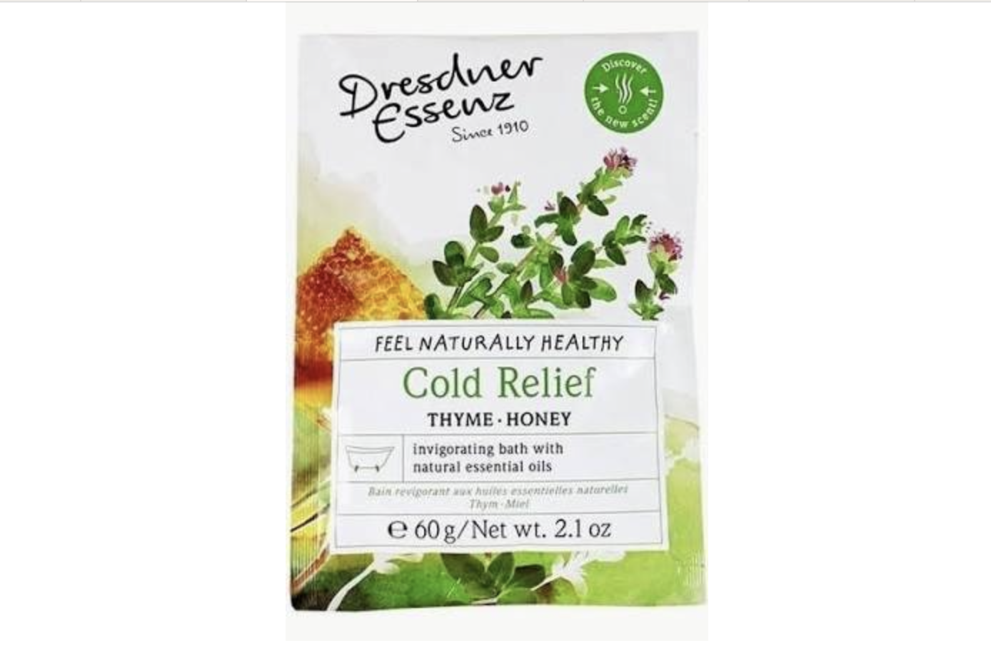 DRESDNER ESSENZ BATH POWDER, COLD RELIEF, THYME-HONEY 60g