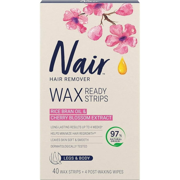 NAIR SPA CLAY DEPILATORY LEGS+BODY WAX STRIPS 40
