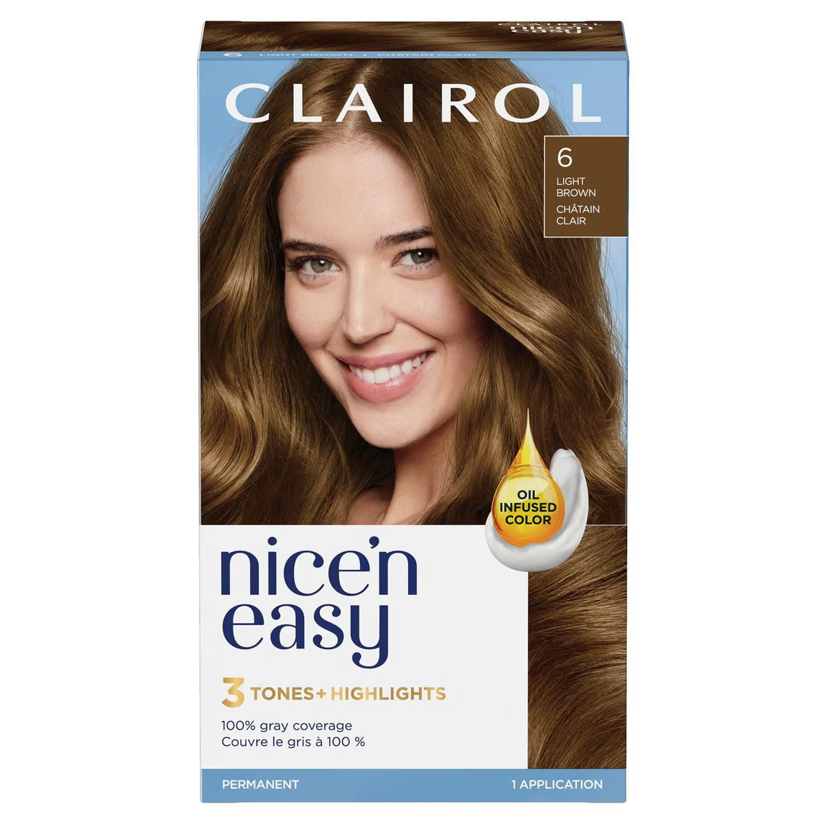 NICE'N EASY NATURAL #6 LIGHT BROWN