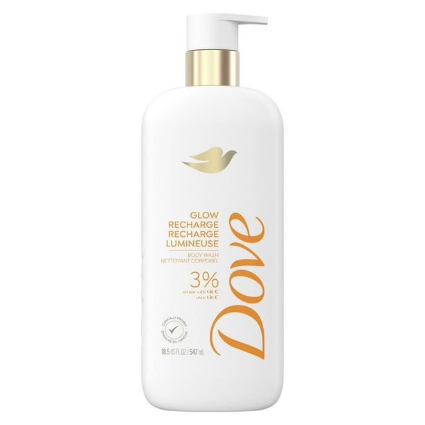DOVE BODY WASH GLOW REFILL 547ML