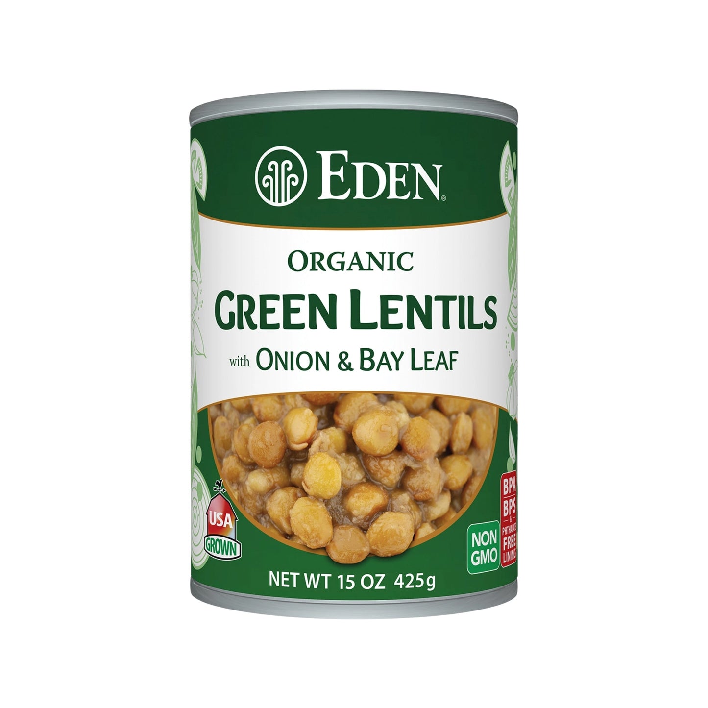 EDEN FOODS Org Lentils w/Onion& BayLeaf 398mL