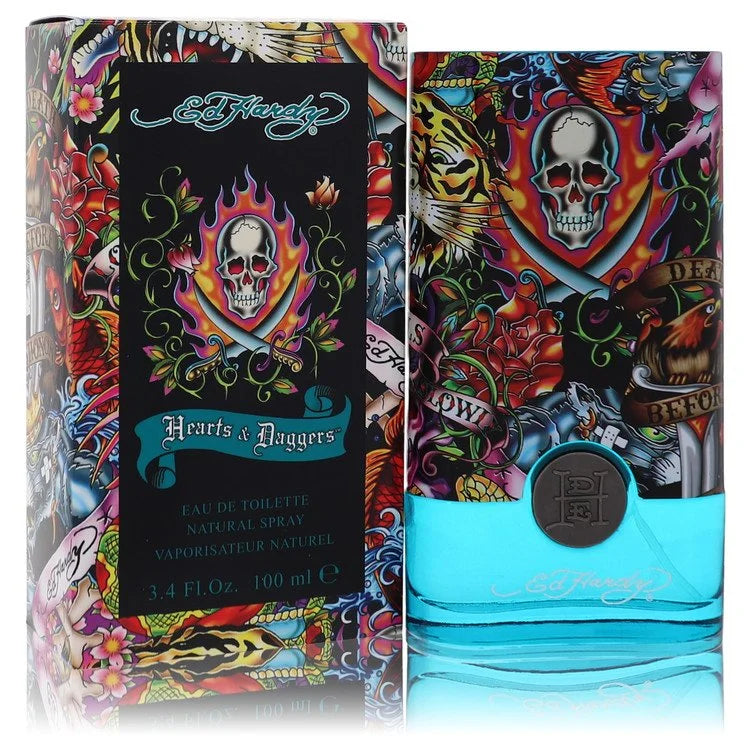 Ed Hardy Hearts & Daggers Eau De Toilette Spray By Christian Audigier 3.4 oz Eau De Toilette Spray