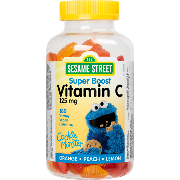 Sesame Street - Vitamin C 125 mg Orange • Peach • Lemon - 180 Vegan Gummies