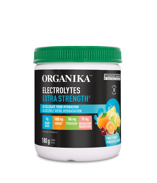 Organika   ELECTROLYTES EXTRA-STRENGTH FRUIT PUNCH 180G