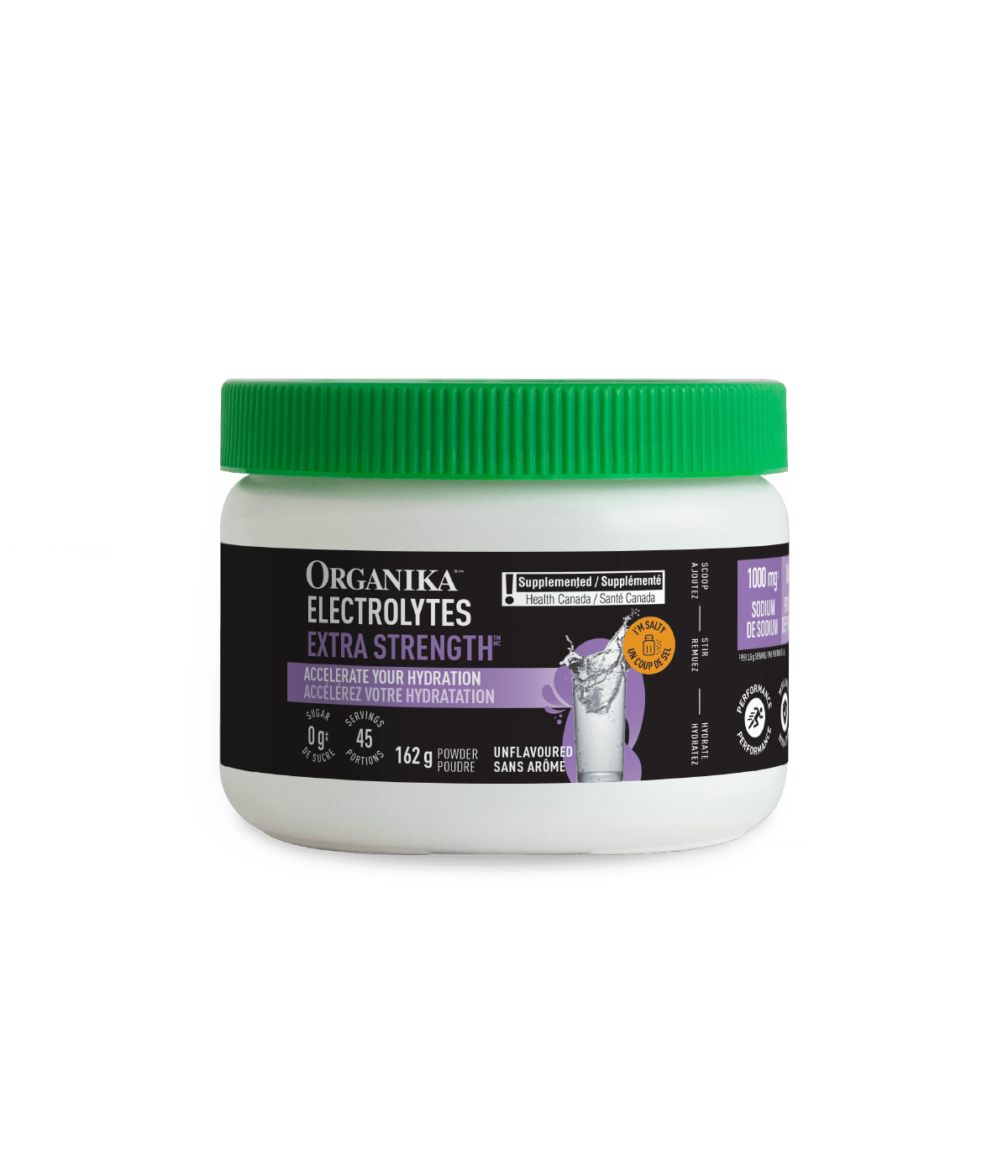 Organika ELECTROLYTES EXTRA-STRENGTH UNFLAVOURED 162G